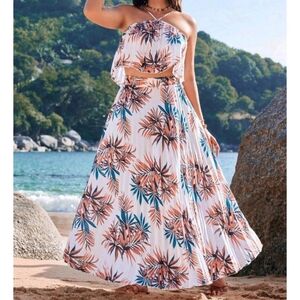 2 piece floral skirt set coord 🌺